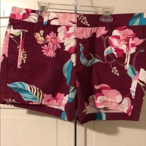 Tropical print chino style shorts